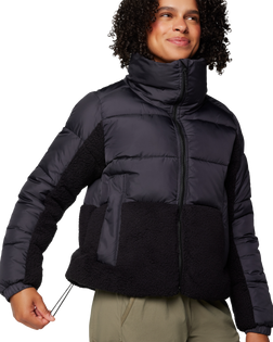 The Columbia Womens Leadbetter Point II Sherpa Hybrid Jacket in Black