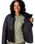 The Columbia Womens Leadbetter Point II Sherpa Hybrid Jacket in Black