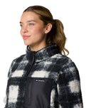 The Columbia Womens West Bend 1/4 Zip II Fleece Jacket in Chalk Omblur Tonal