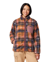 The Columbia Womens West Bend Print Full Zip Fleece Jacket in Fig Omblur