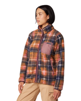 The Columbia Womens West Bend Print Full Zip Fleece Jacket in Fig Omblur