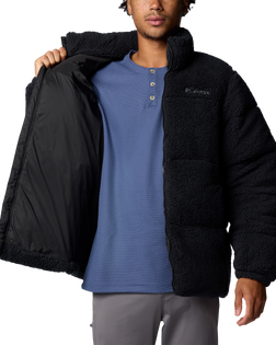 The Columbia Mens Puffect II Sherpa Fleece Jacket in Black