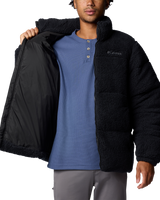 The Columbia Mens Puffect II Sherpa Fleece Jacket in Black