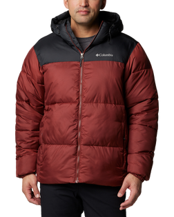 The Columbia Mens Puffect II Hooded Jacket in Spice & Black