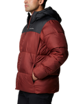 The Columbia Mens Puffect II Hooded Jacket in Spice & Black