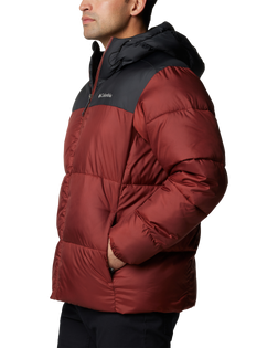 The Columbia Mens Puffect II Hooded Jacket in Spice & Black