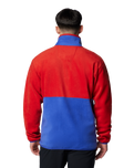 The Columbia Mens Backbowl II Full Zip Fleece Jacket in Sail Red & Clematis Blue