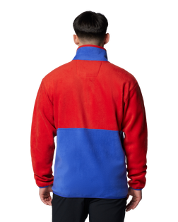 The Columbia Mens Backbowl II Full Zip Fleece Jacket in Sail Red & Clematis Blue