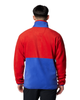 The Columbia Mens Backbowl II Full Zip Fleece Jacket in Sail Red & Clematis Blue