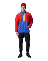 The Columbia Mens Backbowl II Full Zip Fleece Jacket in Sail Red & Clematis Blue