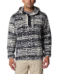 The Columbia Mens Helvetia II Printed Hooded Fleece Jacket in Black Stippled Stripe