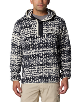 The Columbia Mens Helvetia II Printed Hooded Fleece Jacket in Black Stippled Stripe