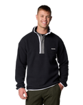 The Columbia Mens Helvetia II Half Snap Fleece Jacket in Black