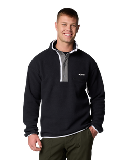 The Columbia Mens Helvetia II Half Snap Fleece Jacket in Black