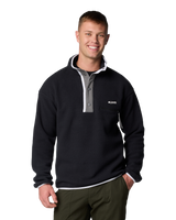 The Columbia Mens Helvetia II Half Snap Fleece Jacket in Black