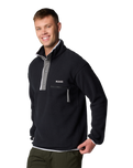 The Columbia Mens Helvetia II Half Snap Fleece Jacket in Black