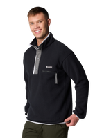 The Columbia Mens Helvetia II Half Snap Fleece Jacket in Black