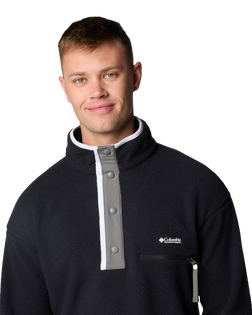 The Columbia Mens Helvetia II Half Snap Fleece Jacket in Black