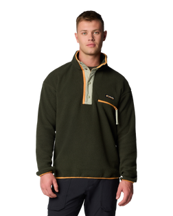 The Columbia Mens Helvetia II Half Snap Fleece Jacket in Greenscape