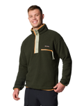 The Columbia Mens Helvetia II Half Snap Fleece Jacket in Greenscape