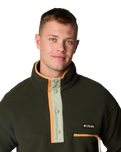 The Columbia Mens Helvetia II Half Snap Fleece Jacket in Greenscape