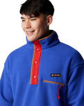 The Columbia Mens Helvetia II Half Snap Fleece Jacket in Clematis Blue