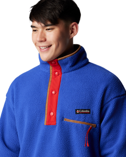 The Columbia Mens Helvetia II Half Snap Fleece Jacket in Clematis Blue