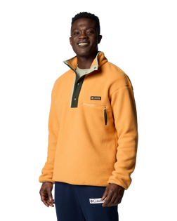 The Columbia Mens Helvetia II Half Snap Fleece Jacket in Sunstone