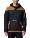 The Columbia Mens Challenger II Insulated Jacket in Black & Camel Brown