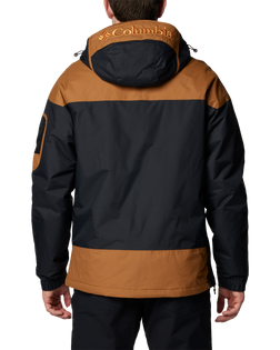 The Columbia Mens Challenger II Insulated Jacket in Black & Camel Brown