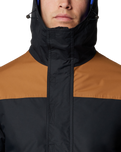 The Columbia Mens Challenger II Insulated Jacket in Black & Camel Brown