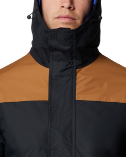 The Columbia Mens Challenger II Insulated Jacket in Black & Camel Brown