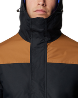 The Columbia Mens Challenger II Insulated Jacket in Black & Camel Brown