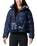 The Columbia Womens Leadbetter Point II Print Sherpa Hybrid Jacket in Collegiate Navy & Collegiate Navy Shadowvines