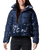 The Columbia Womens Leadbetter Point II Print Sherpa Hybrid Jacket in Collegiate Navy & Collegiate Navy Shadowvines