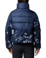 The Columbia Womens Leadbetter Point II Print Sherpa Hybrid Jacket in Collegiate Navy & Collegiate Navy Shadowvines