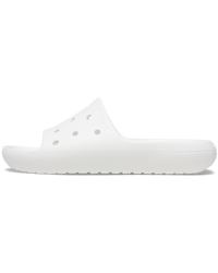 The Crocs Womens Classic Sliders V2 in White