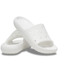 The Crocs Womens Classic Sliders V2 in White