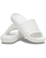 The Crocs Womens Classic Sliders V2 in White