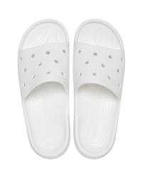 The Crocs Womens Classic Sliders V2 in White