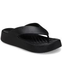 The Crocs Womens Getaway Platform Flip Flops in Black