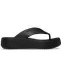 The Crocs Womens Getaway Platform Flip Flops in Black