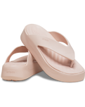 The Crocs Womens Getaway Platform Flip Flops in Quartz