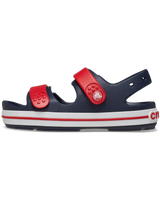 The Crocs Boys Boys Crocband Cruiser Sandals in Navy & Varsity Red