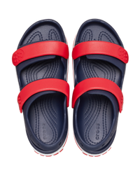 The Crocs Boys Boys Crocband Cruiser Sandals in Navy & Varsity Red