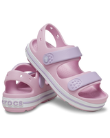 The Crocs Girls Girls Crocband Cruiser Sandals in Ballerina Pink & Lavender