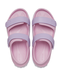 The Crocs Girls Girls Crocband Cruiser Sandals in Ballerina Pink & Lavender