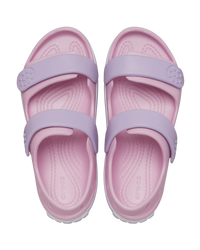 The Crocs Girls Girls Crocband Cruiser Sandals in Ballerina Pink & Lavender