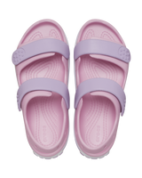 The Crocs Girls Girls Crocband Cruiser Sandals in Ballerina Pink & Lavender