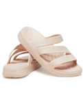 The Crocs Womens Getaway Strappy Sandals in Quartz